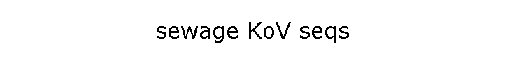 sewage KoV seqs